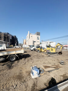 駐車場新設工事 整地・転圧